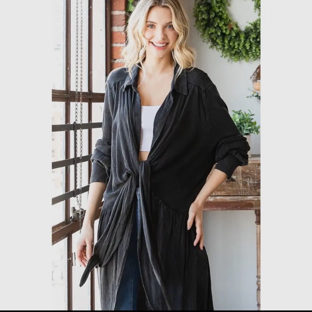 Elegant Black Women's Cardigan
